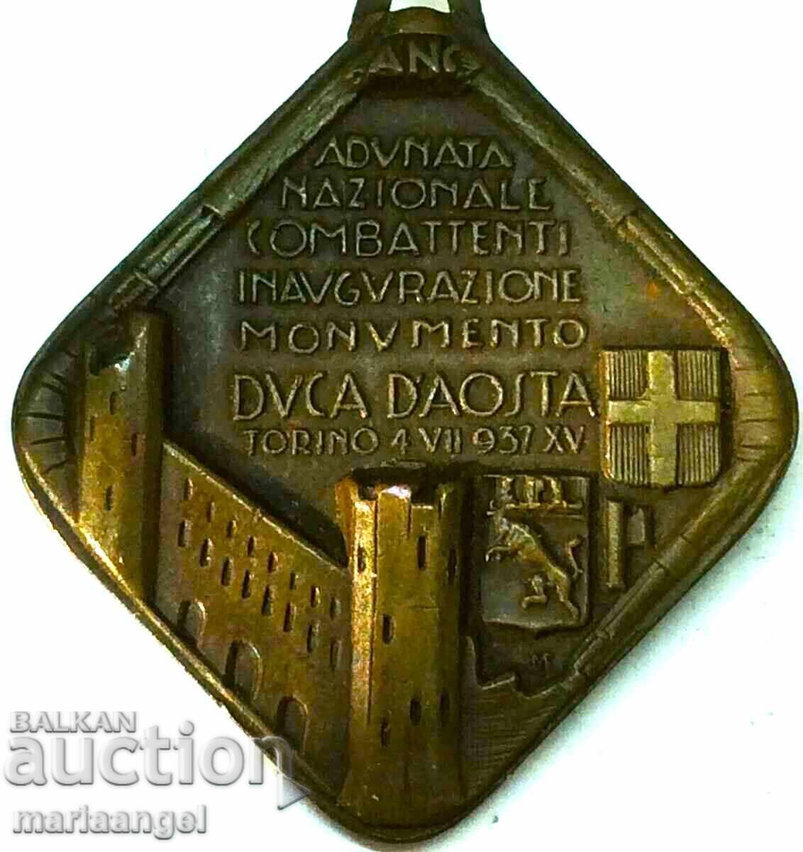 Medal Italy 1937 Duce Emmanuel Filiberto - 7