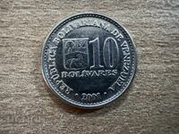 Βενεζουέλα - 10 Μπολίβαρ (2001) - Ατσάλι με επικάλυψη νικελίου