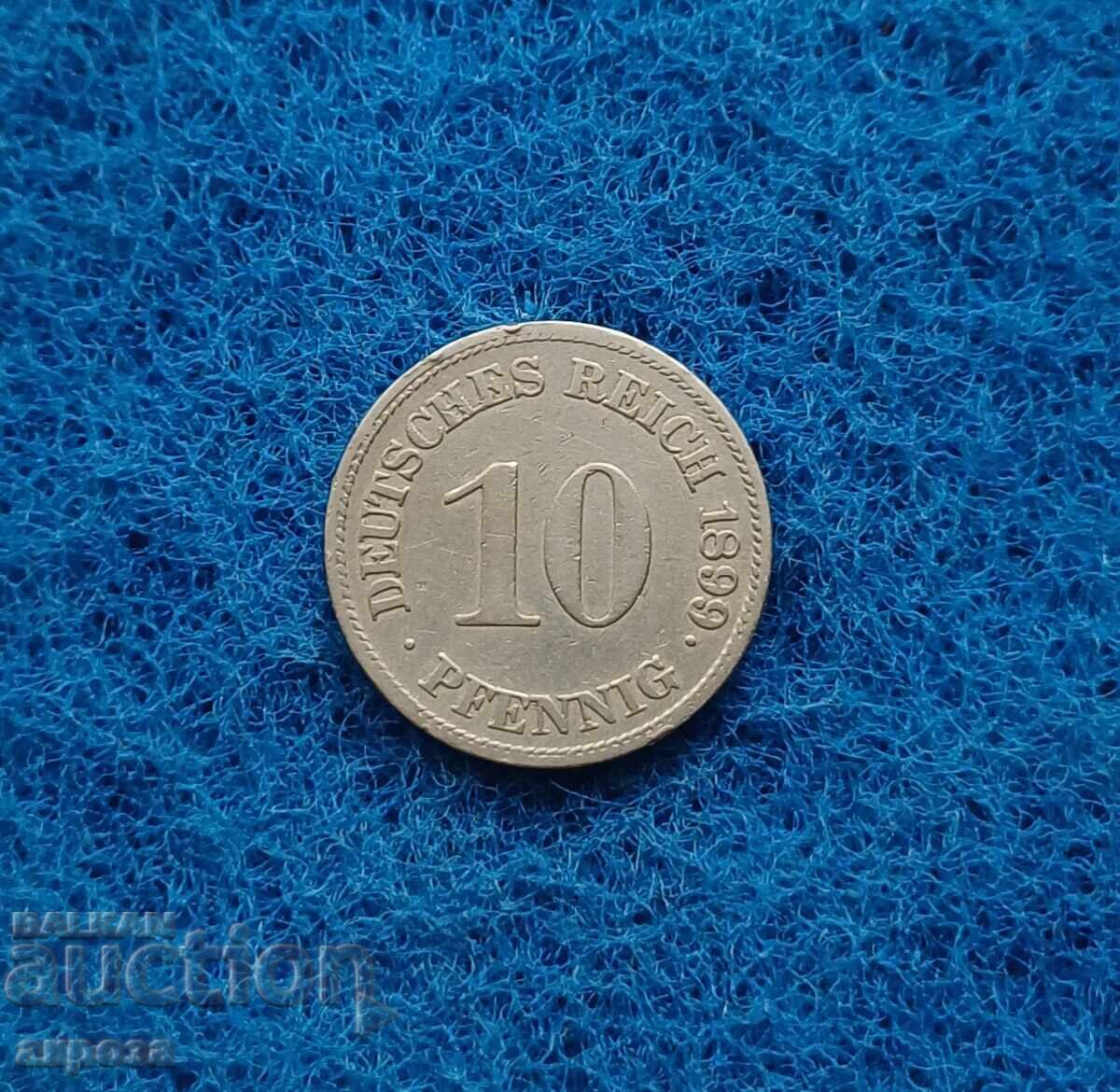 10 πφένιγκ Γερμανίας 1899/Ε