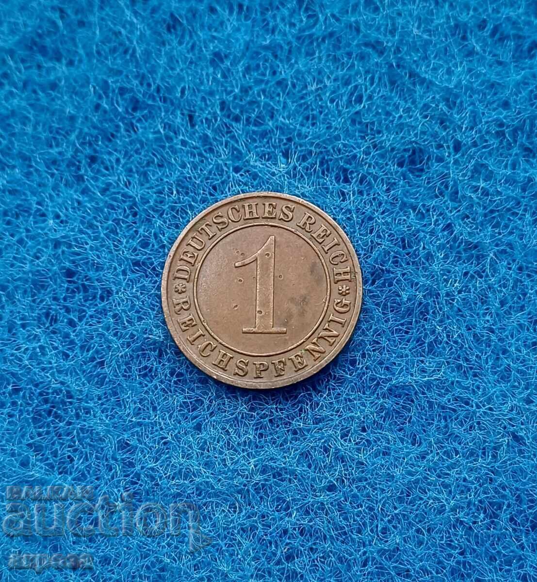 1 Pfennig Germany 1934/D in quality 1 Pfennig Germany 1934/D in quality