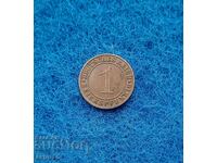 1 πφέννιχ Γερμανίας 1934/D σε κατάσταση ποιότητας