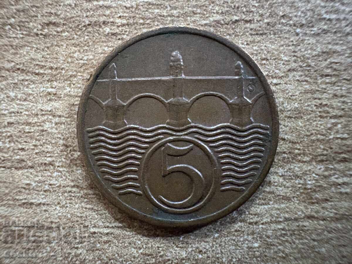 Τσεχοσλοβακία - 5 χέλερ (1938) Τσεχοσλοβακία - 5 χέλερ (1938)