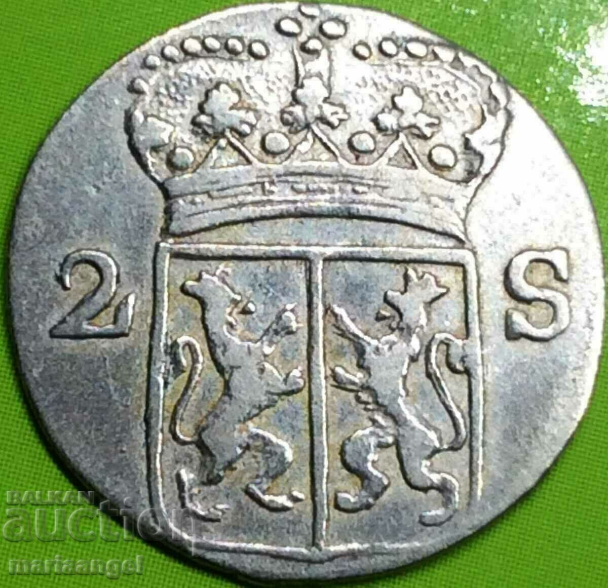 Netherlands 2 stivers 1785 Gelderland silver Netherlands 2 stivers 1785 Gelderland silver