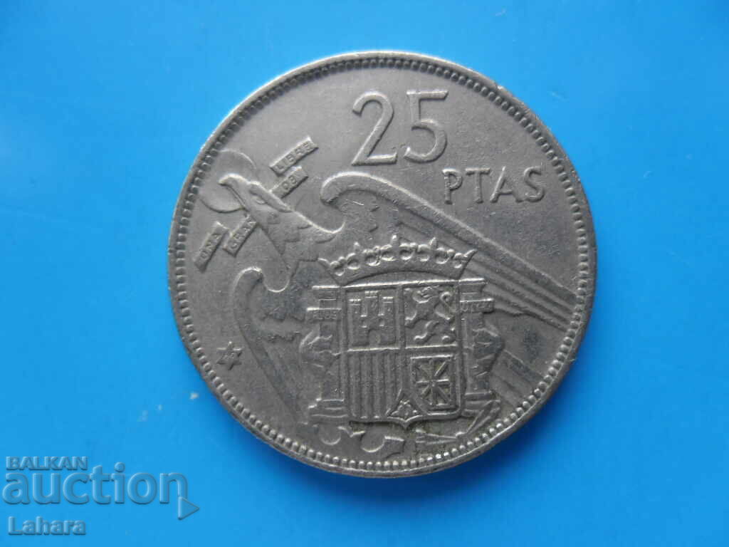 25 πεσέτες 1957 g. Ισπανία 25 πεσέτες 1957 g. Ισπανία