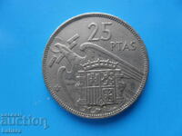 25 Pesetas 1957 Spain