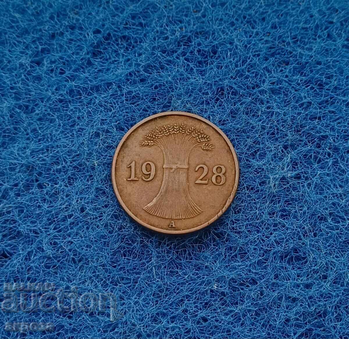 1 пфенинг Германия 1928/А в качество с цена 2.80 лв. | € 1.43 1 пфенинг Германия 1928/А в качество с цена 2.80 лв. | € 1.43