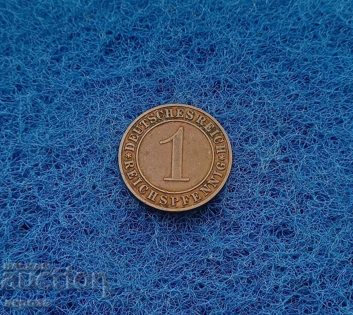 1 пфенинг Германия 1928/А в качество 1 пфенинг Германия 1928/А в качество