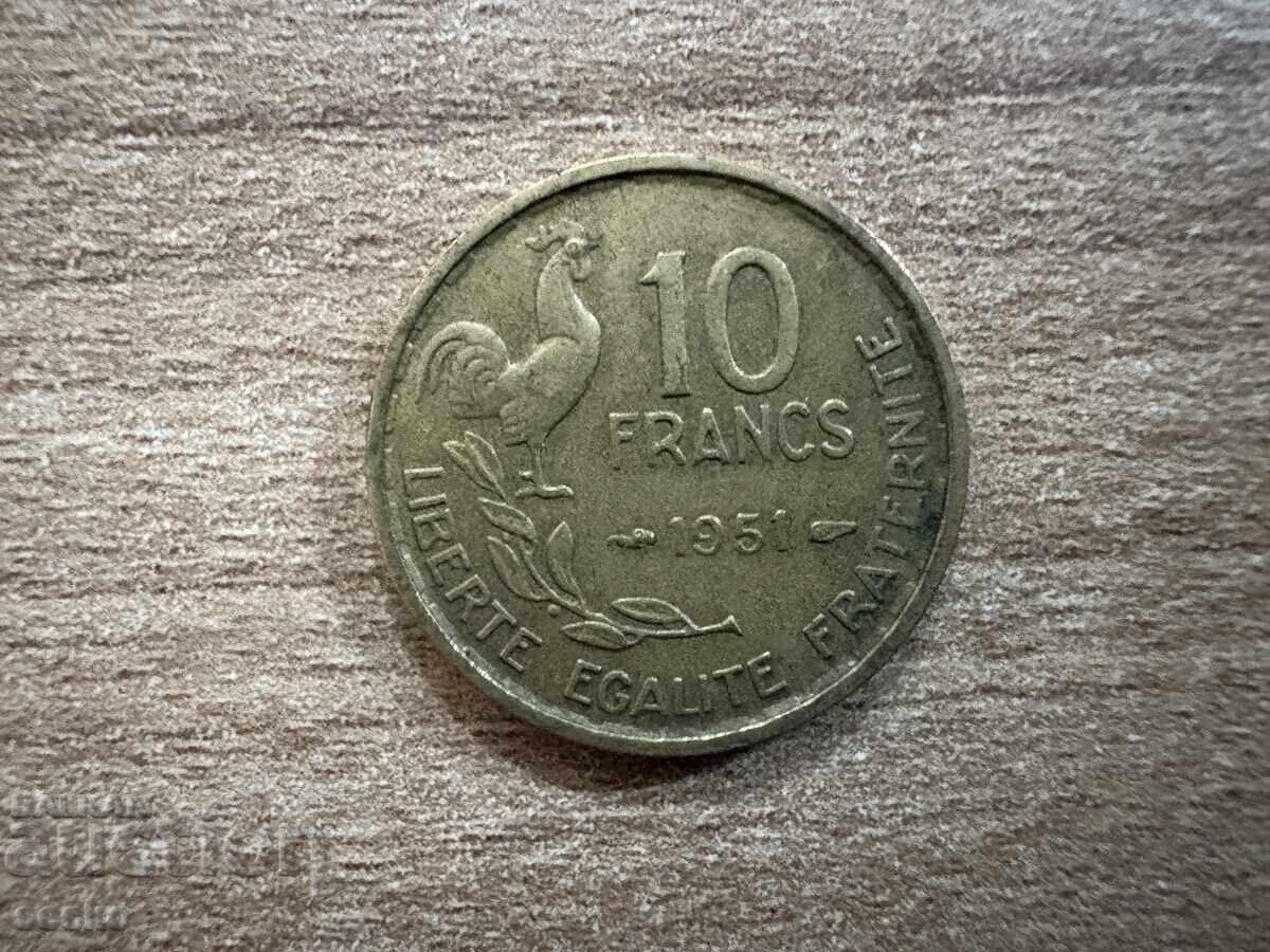 Γαλλία - 10 φράγκα (1951)