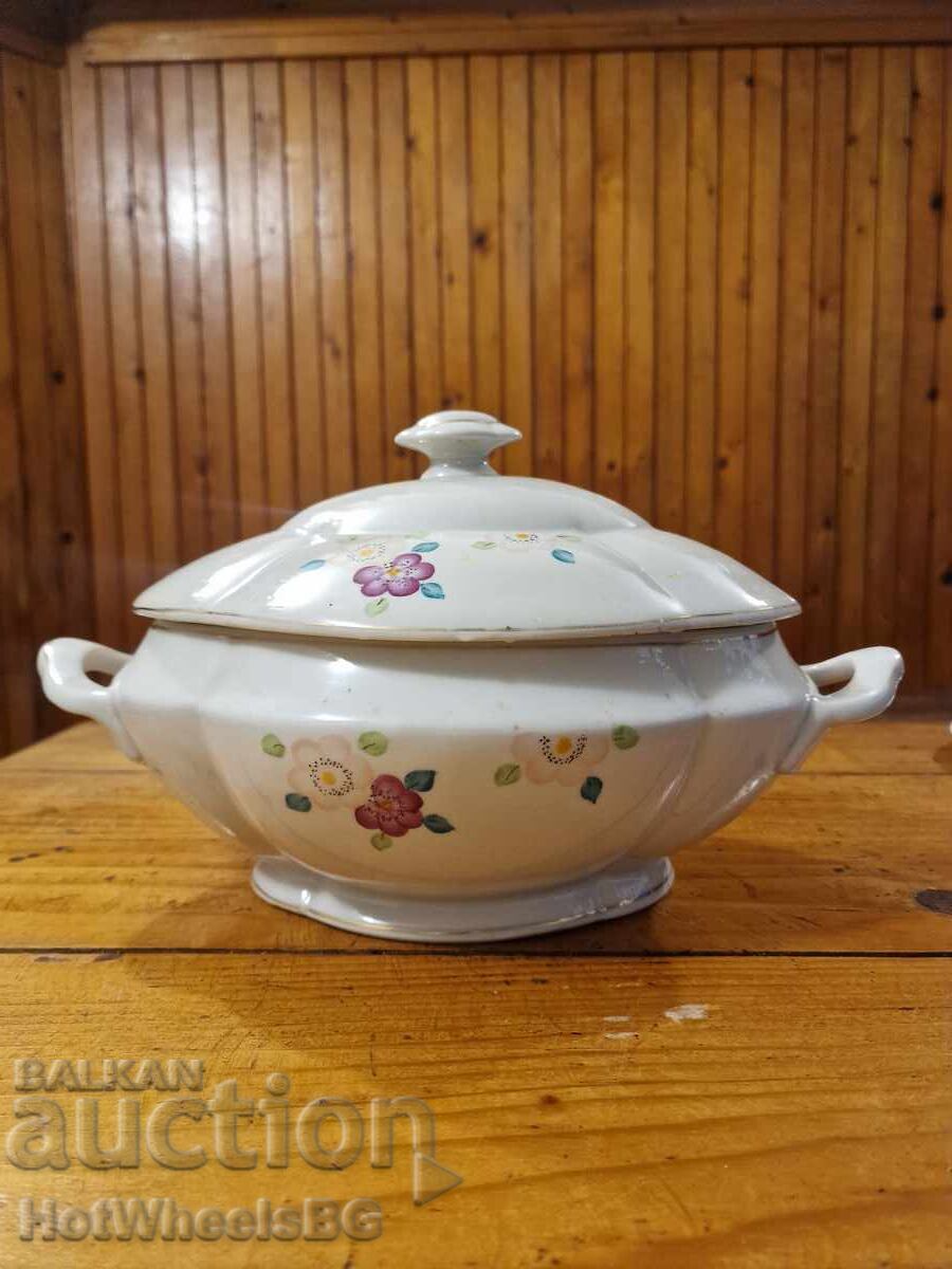 Vechi Suport de Supă din Porțelan Bulgar Vechi Suport de Supă din Porțelan Bulgar