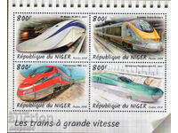 2018. Νίγηρας. Μεταφορές - Υπερταχεία τρένα. Μπλοκ