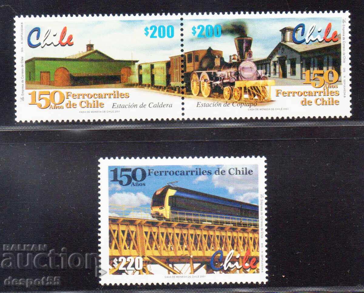 2001. Chile. 150th Anniversary of the Chilean Railways 2001. Chile. 150th Anniversary of the Chilean Railways