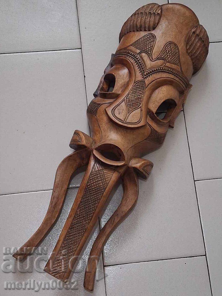 Πολύ παλιά μάσκα ξυλόγλυπτη εσωτερικού χώρου ΣΥΛΛΕΚΤΙΚΗ ομορφιά - 7