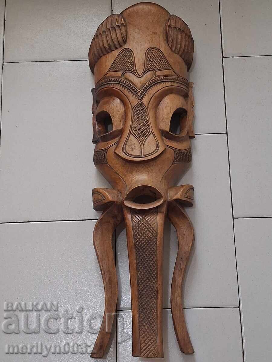 Πολύ παλιά μάσκα ξυλόγλυπτη εσωτερικού χώρου ΣΥΛΛΕΚΤΙΚΗ ομορφιά