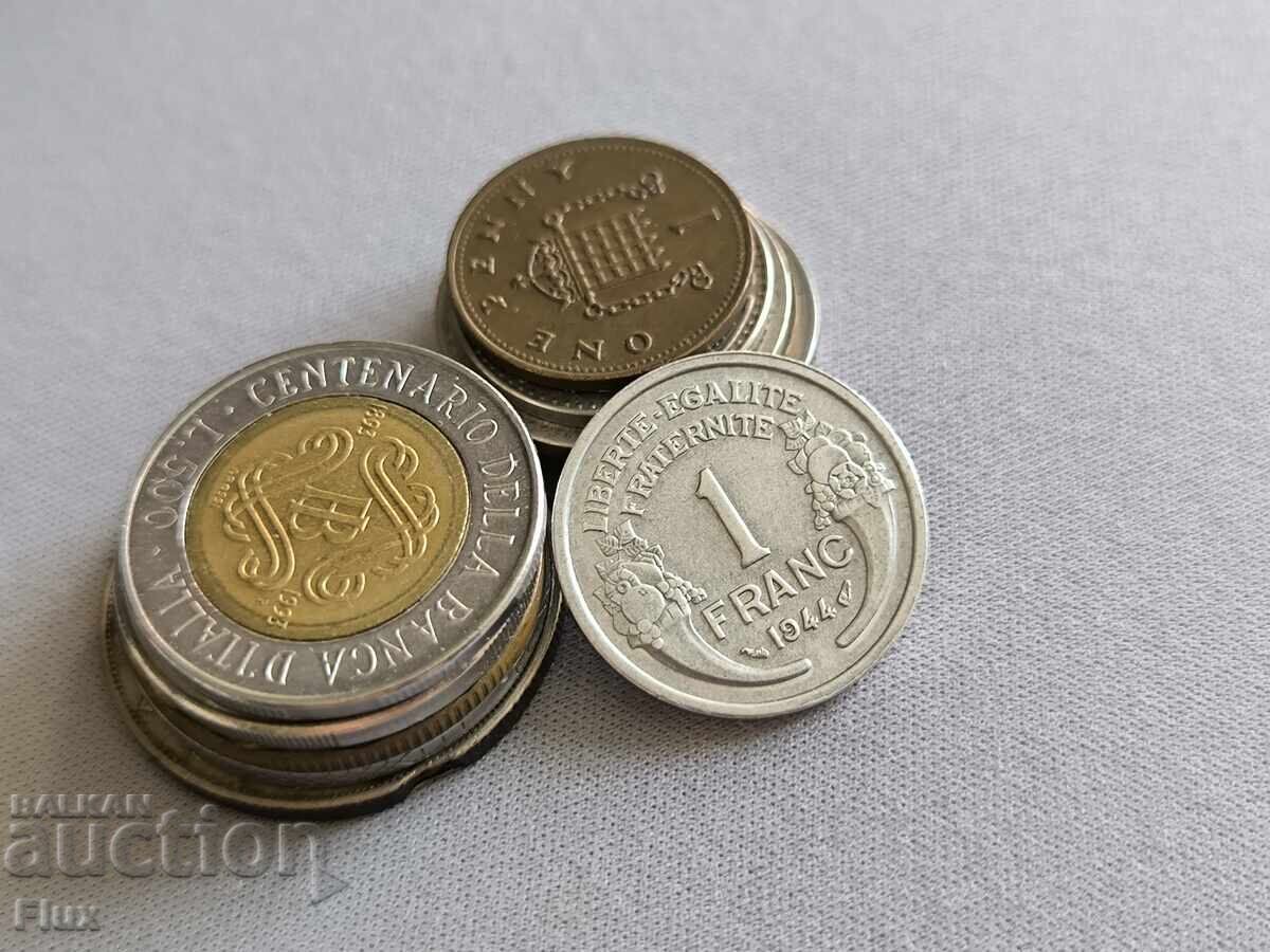 Mонета - Франция - 1 франк | 1944г. Mонета - Франция - 1 франк | 1944г.