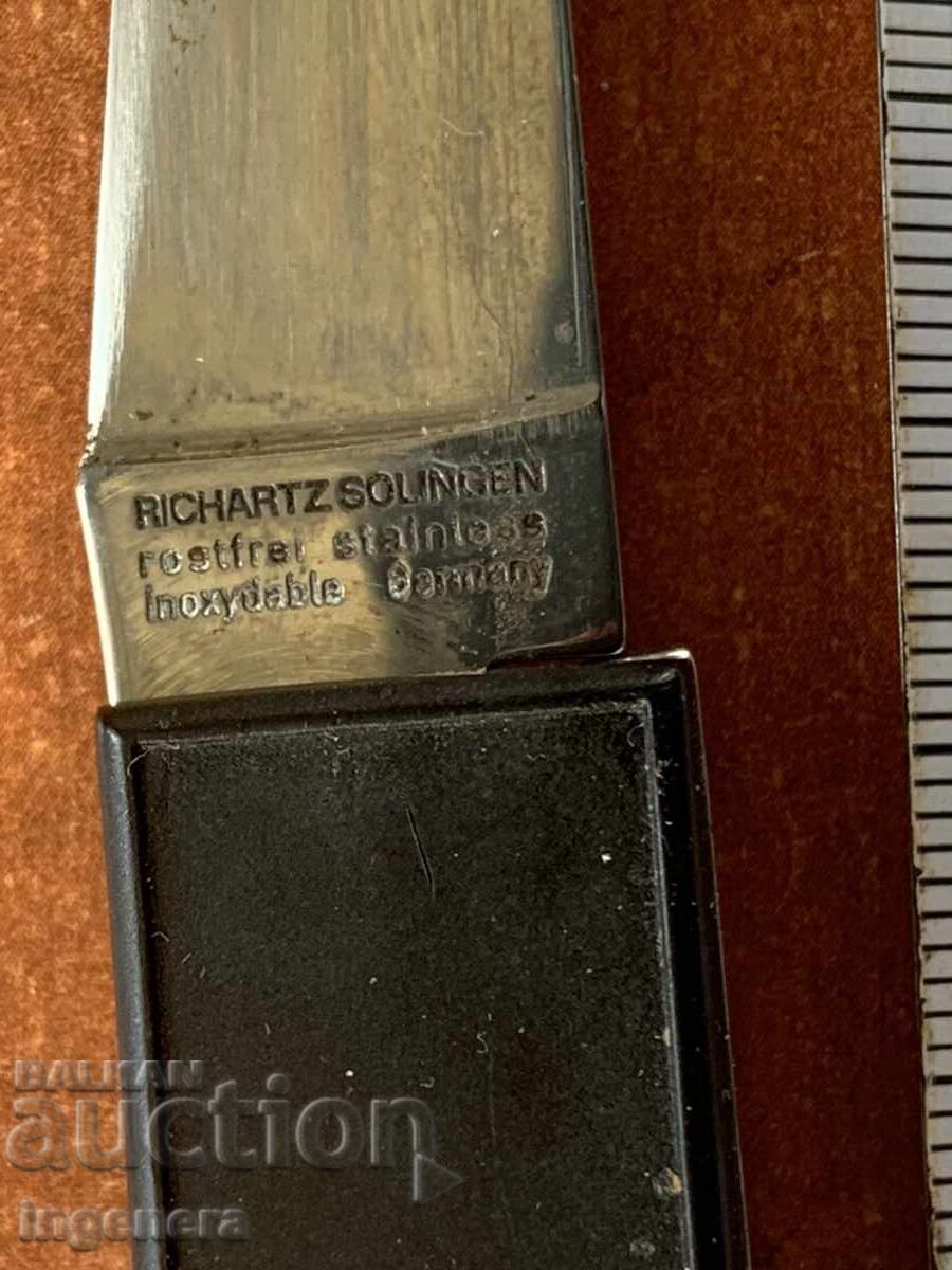 НОЖ СГЪВАЕМ НОЖКА СТАРИННА ОСТРИЕ-СОЛИНГЕН SOLINGEN с цена 58.00 лв. | € 29.65