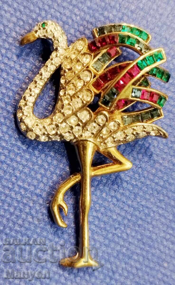 Αντίκα καρφίτσα "Φλαμίνγκο" της Karoly Friedlander με τιμή 140.00 BGN | € 71.58