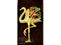 Broșă vintage "Flamingo" de Caroly Friedlander