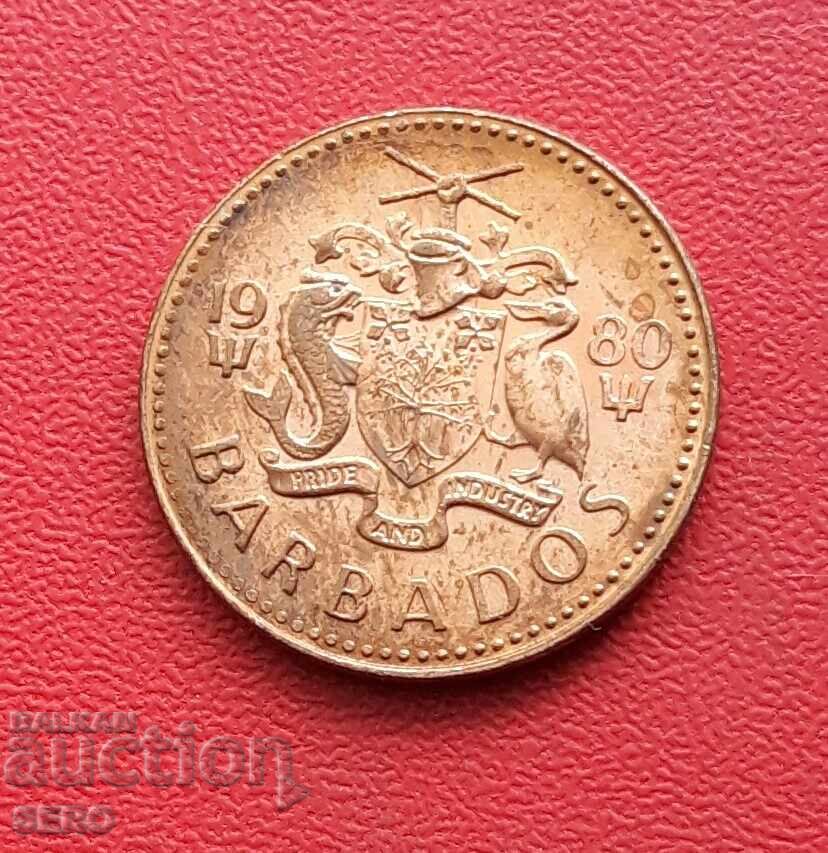 Остров Барбадос-1 цент 1980 с цена 0.60 лв. | € 0.31