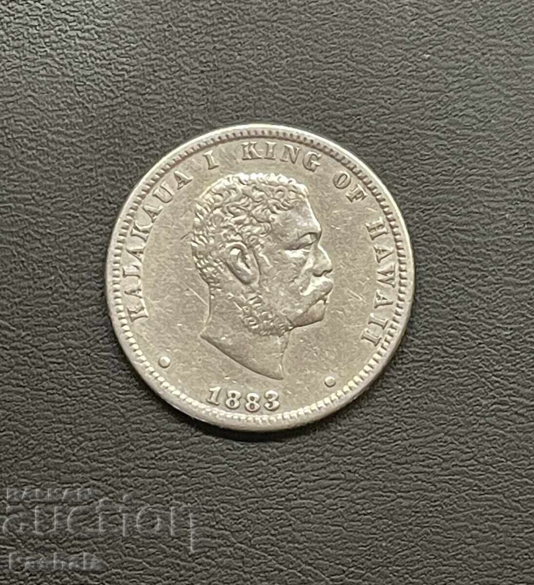 Χαβάη 1/4 δολάριο 1883 μ.Χ. Πολύ σπάνιο με τιμή € 250.00 | 488.96 BGN