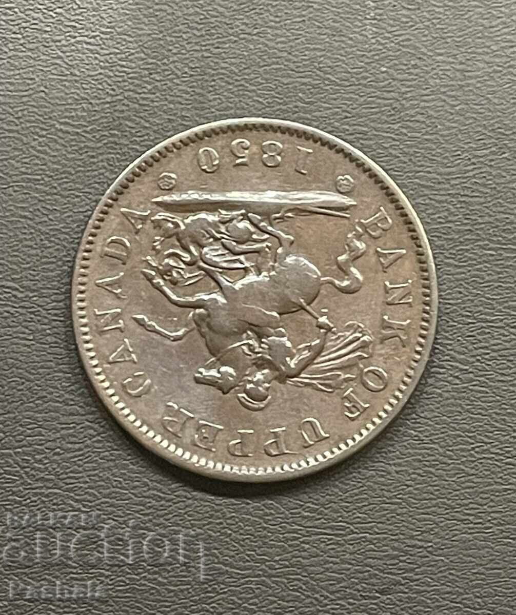 Canada 1 penny 1857. Token cu preț € 20.00 | 39.12 BGN