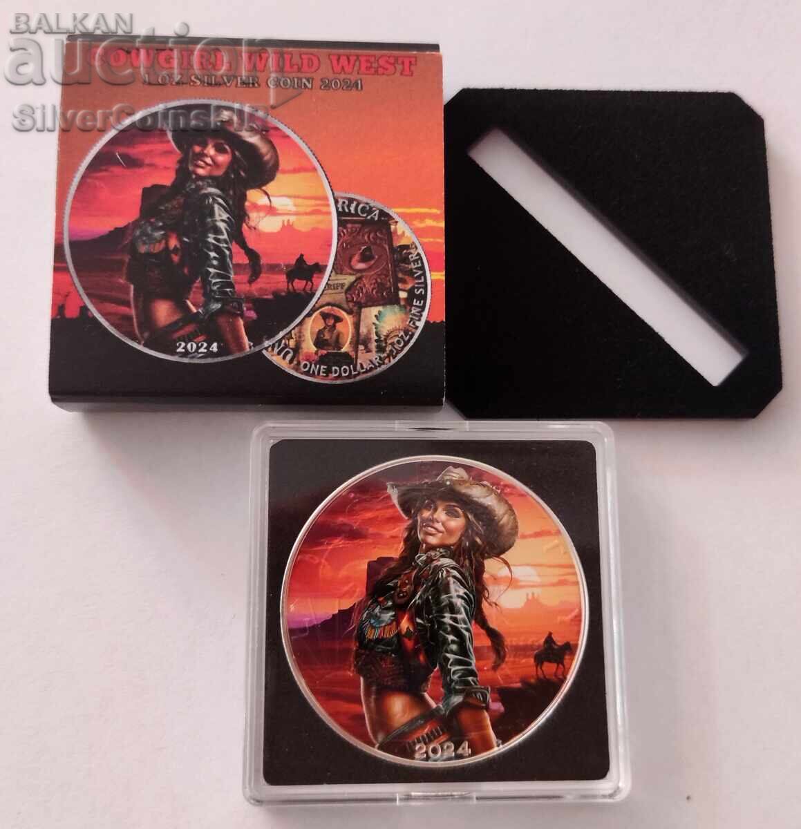 Silver 1$ Cowgirl from the Wild West 2024 USA - 5 Silver 1$ Cowgirl from the Wild West 2024 USA - 5