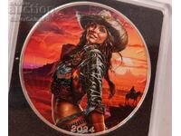 Silver 1$ Cowgirl from the Wild West 2024 USA