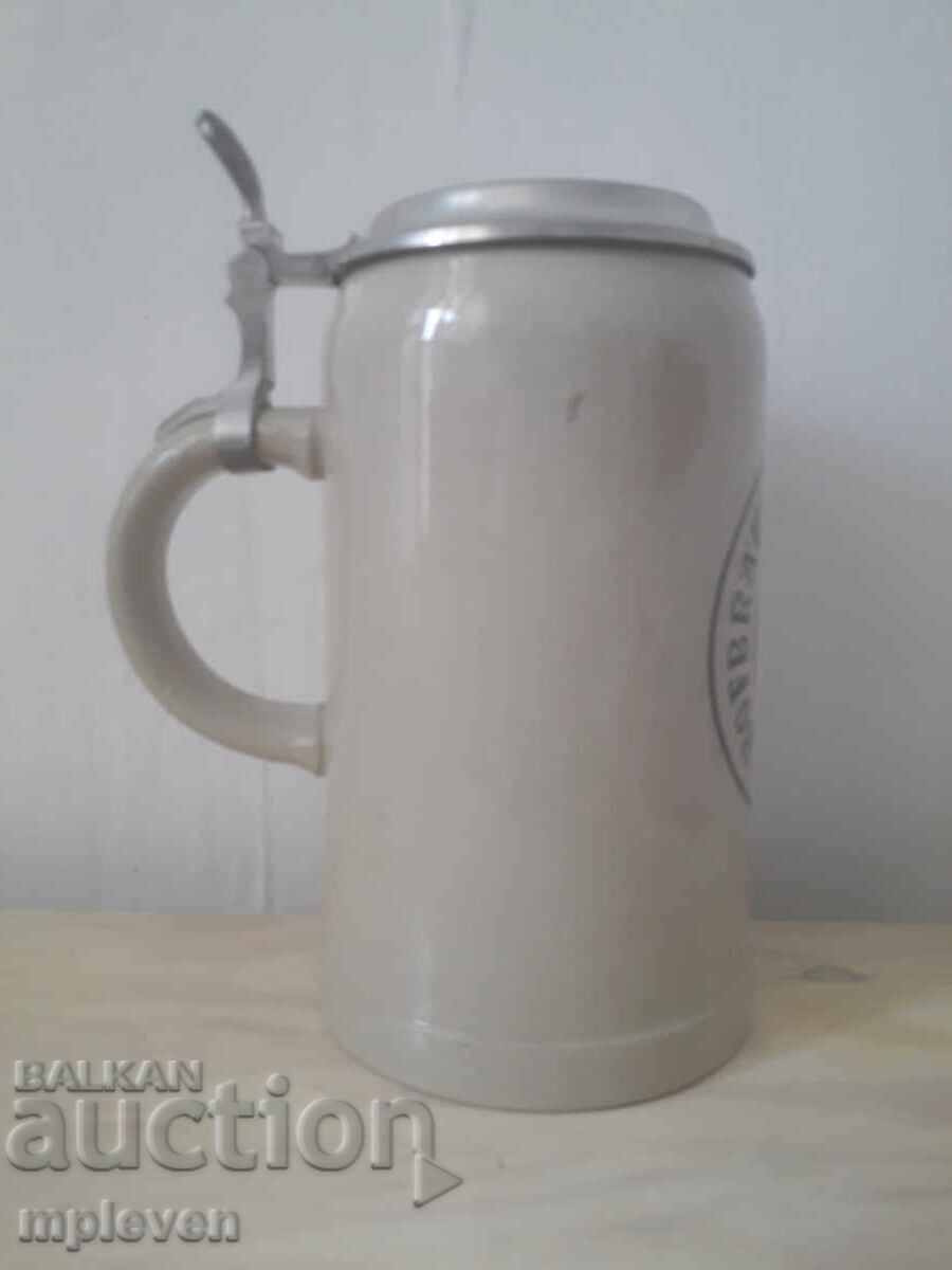 Beer mug NV lid 1L with price 15.00 BGN | € 7.67