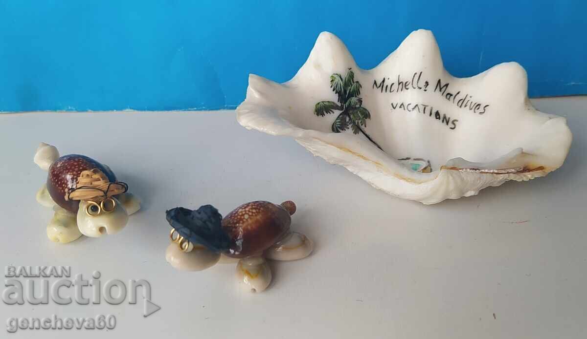 Figurine din scoici de mare și scrumieră - 5