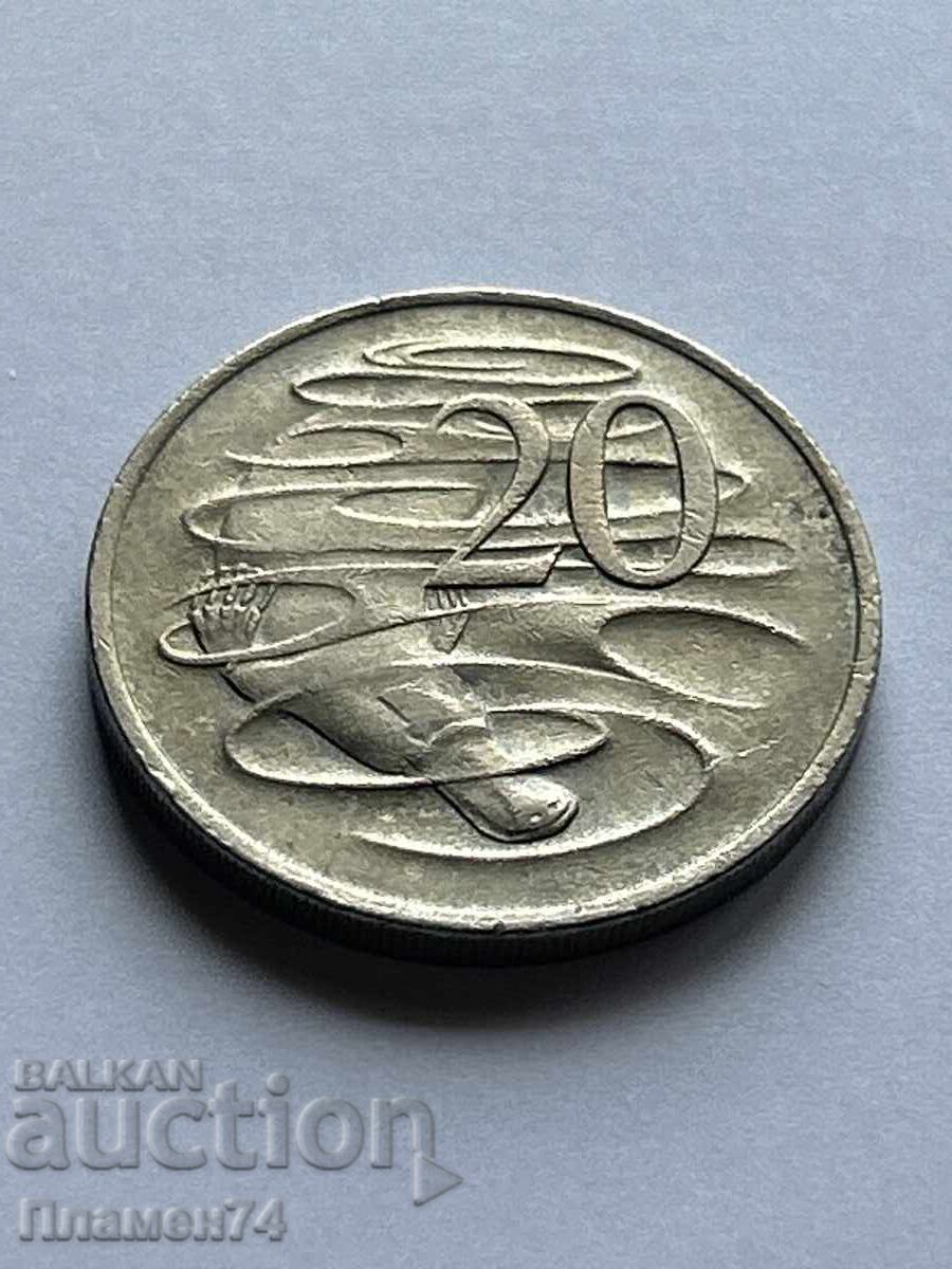 20 Cents 1972 Australia with price 1.00 BGN | € 0.51 20 Cents 1972 Australia with price 1.00 BGN | € 0.51