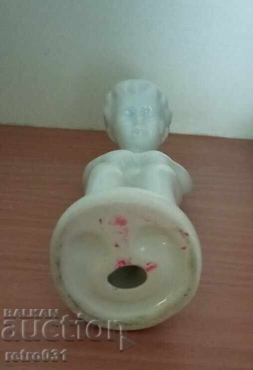 Figurină veche de porțelan Băiatul care face pipi. Europa - 7