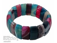 BRĂȚARĂ DIN PIETRE NATURALE: AGAT multicolor