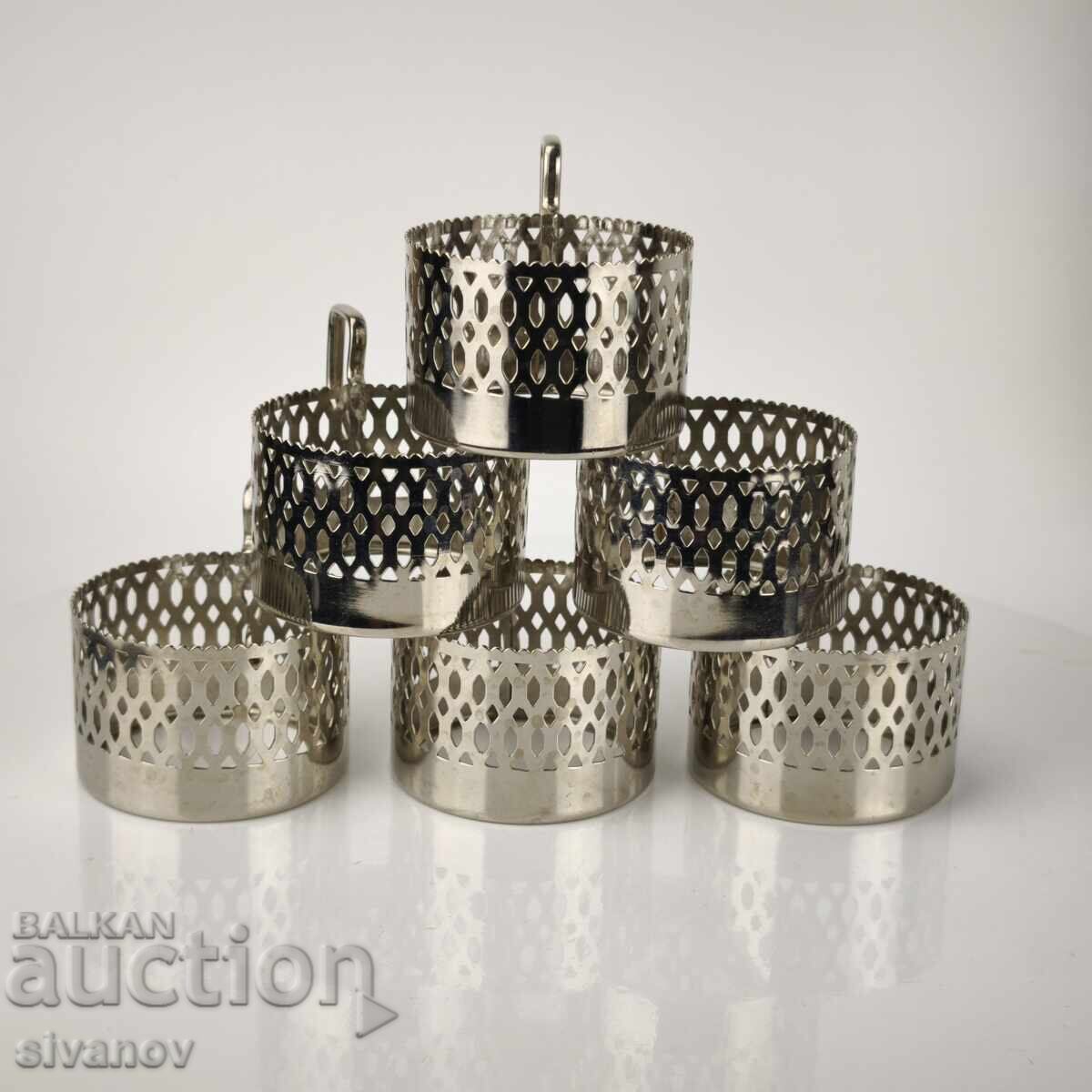 Σετ από 6 σουβέρ σερβίτσιο Σοβιετικής εποχής #6123