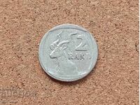 Νότια Αφρική 2 ραντ, 1990 μ.Χ