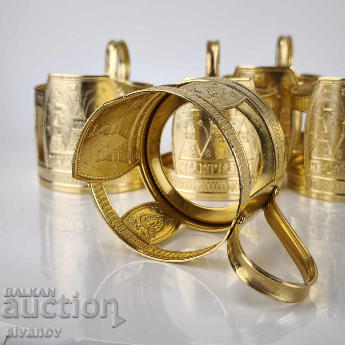 Δημοπρασία Σετ από 5 σουβέρ σερβίτσιο Σοβιετικής εποχής #6125