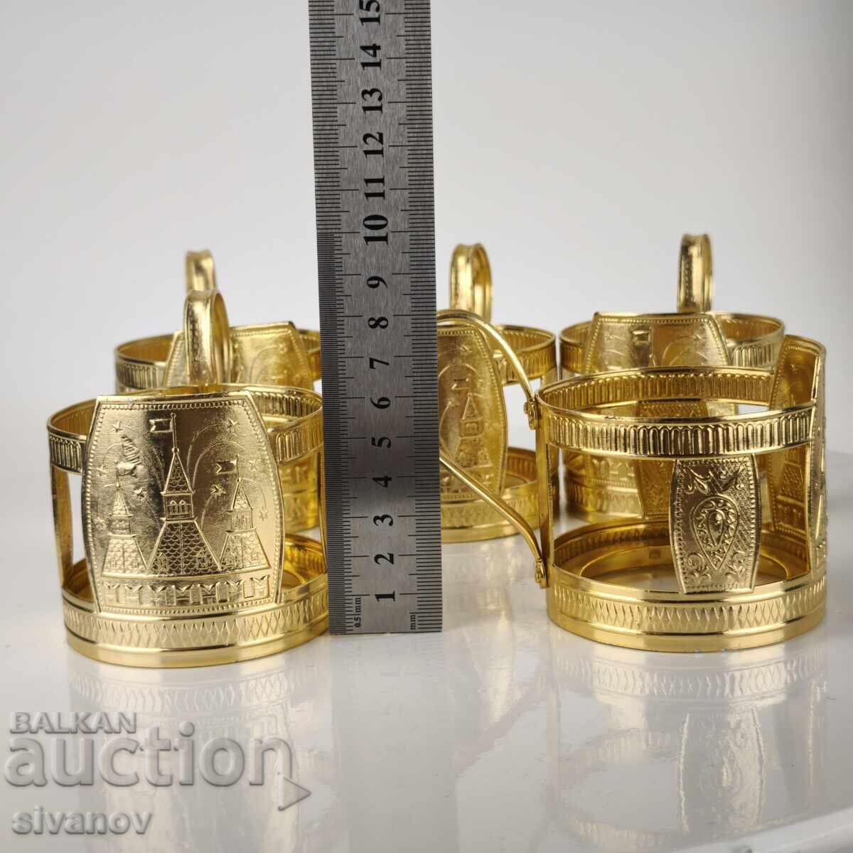 Σετ από 5 σουβέρ σερβίτσιο Σοβιετικής εποχής #6125 - 7