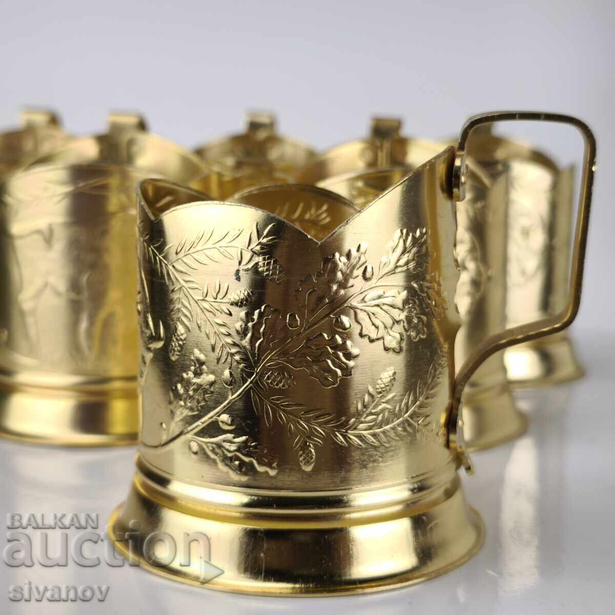 Δημοπρασία Σετ από 6 σουβέρ vintage Σοβιετικής εποχής #6126