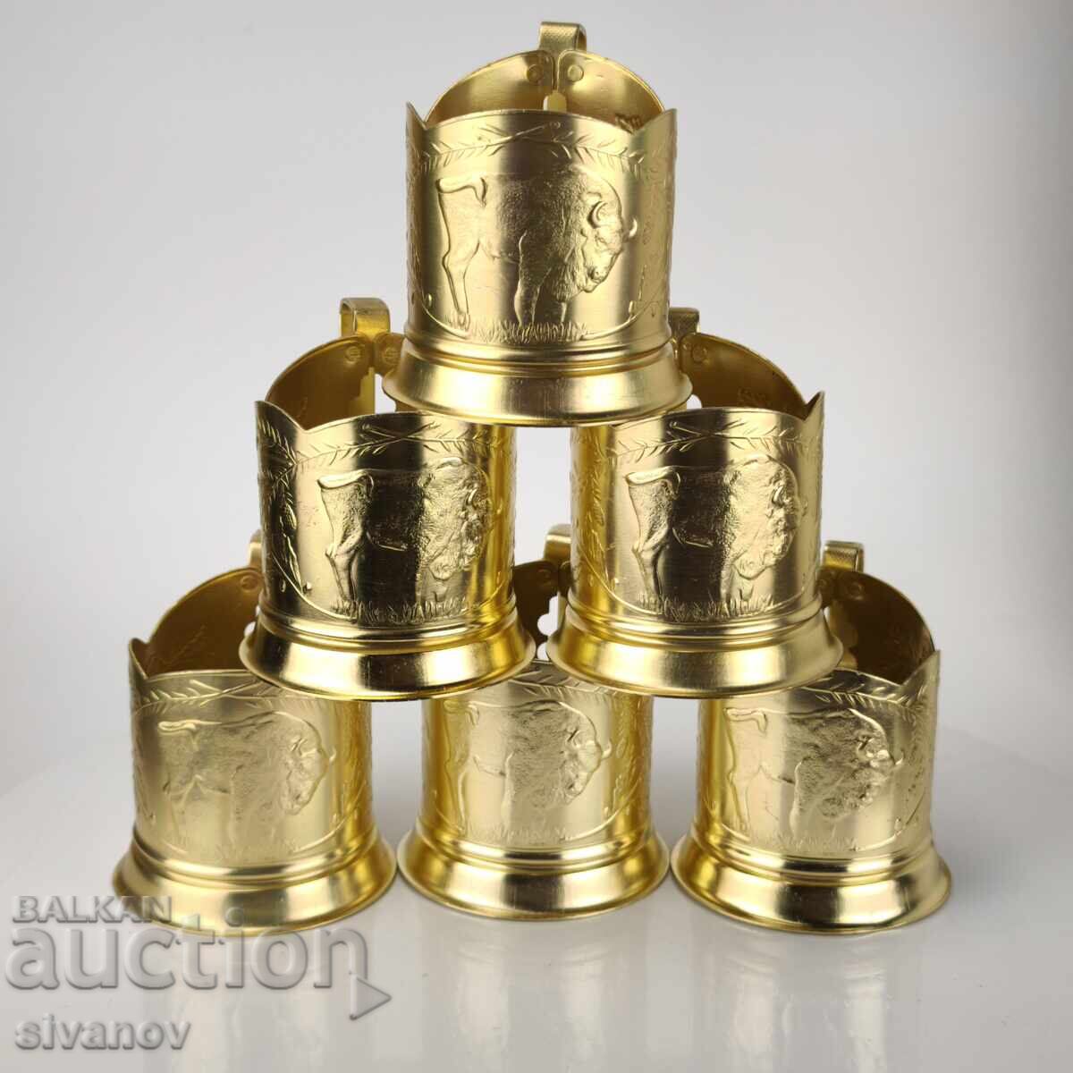 Σετ από 6 σουβέρ vintage Σοβιετικής εποχής #6126