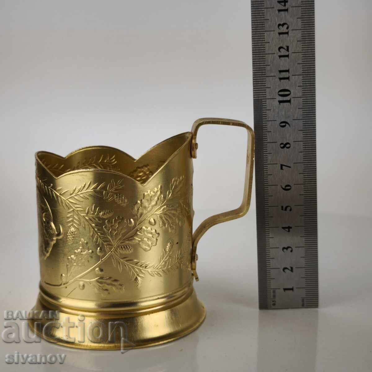 Σταρό ποτήρι με σουβέρ σερβίτσιο ΕΣΣΔ #6128 - 7