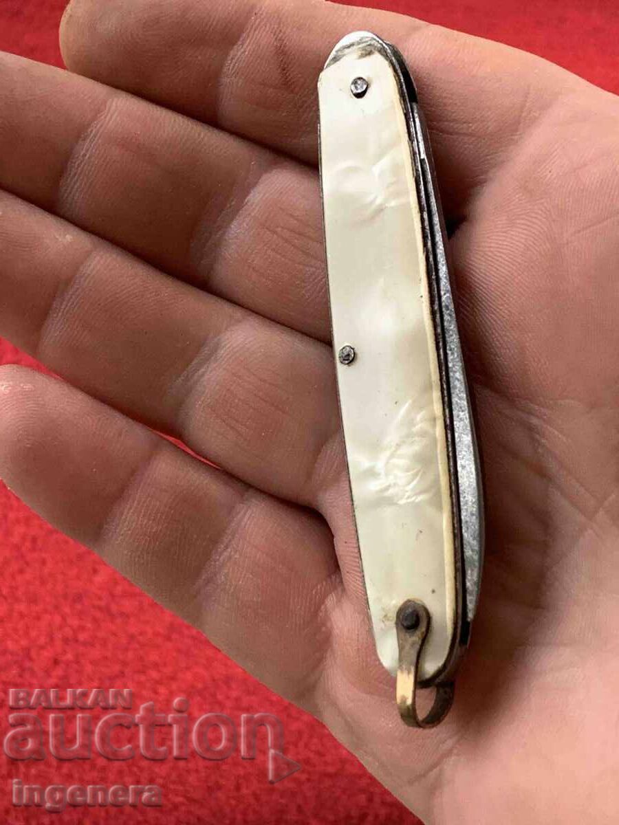 FOLDING KNIFE, OLD KNIFE, BLADE-MOTHER OF PEARL - 5