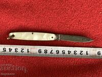 FOLDING KNIFE, OLD KNIFE, BLADE-MOTHER OF PEARL
