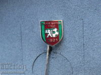 Small numbered football badge of FC Botev Vratsa, with a pin