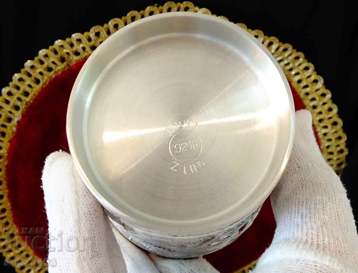 Ceașcă de staniu, halbă de staniu 300 ml, picturi de vânătoare - 5