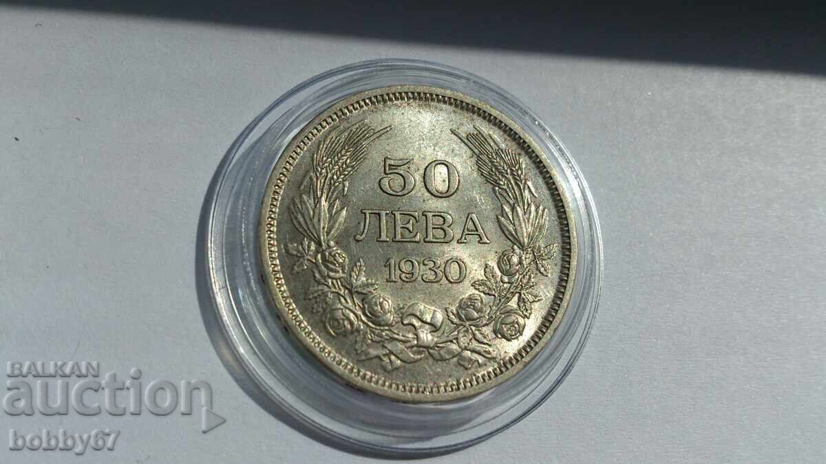 Livrarea Monedă de argint de 50 de leva din 1930, excelent conservată Livrarea Monedă de argint de 50 de leva din 1930, excelent conservată