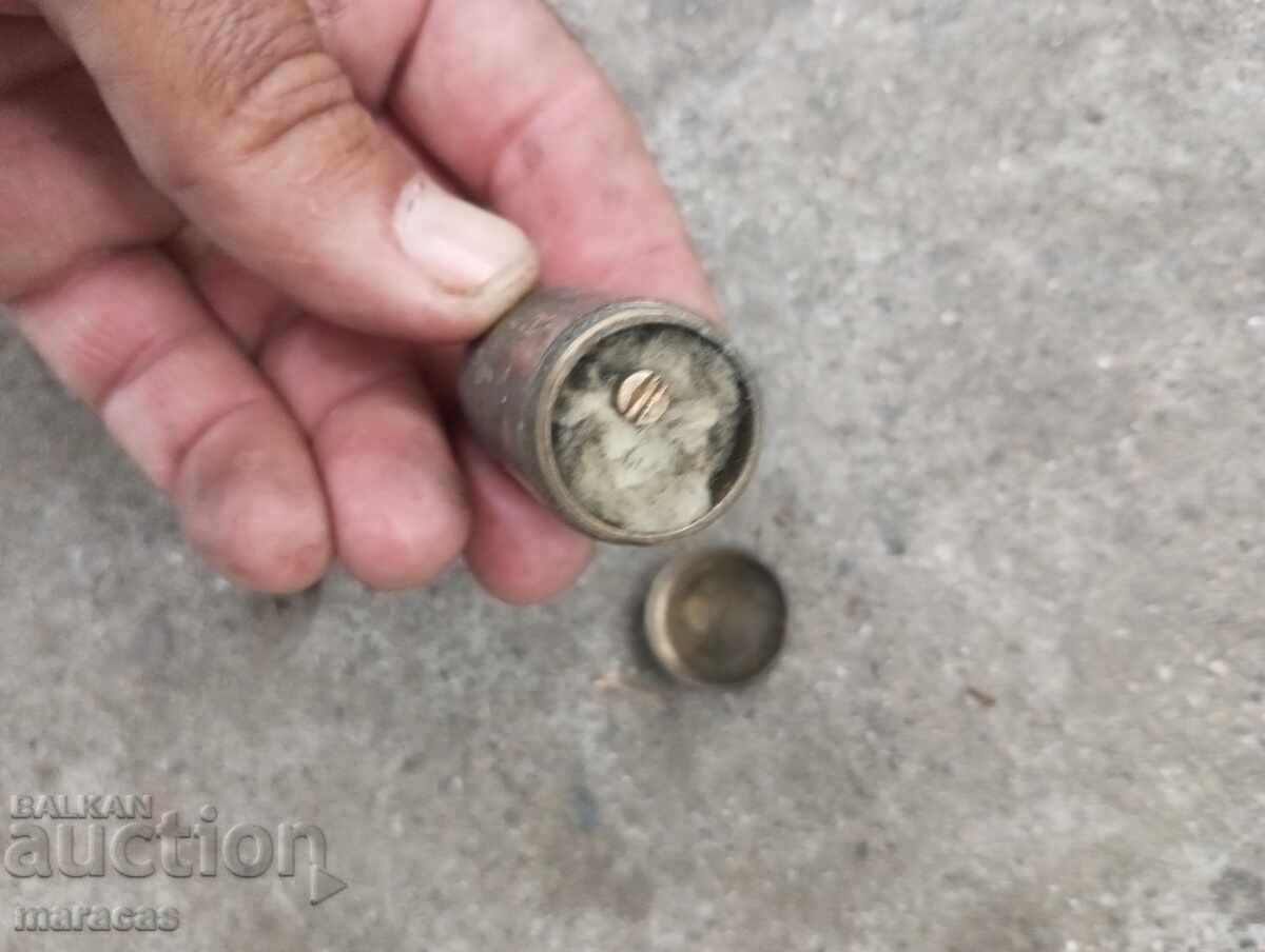 Стара месингова запалка рядък модел - 5