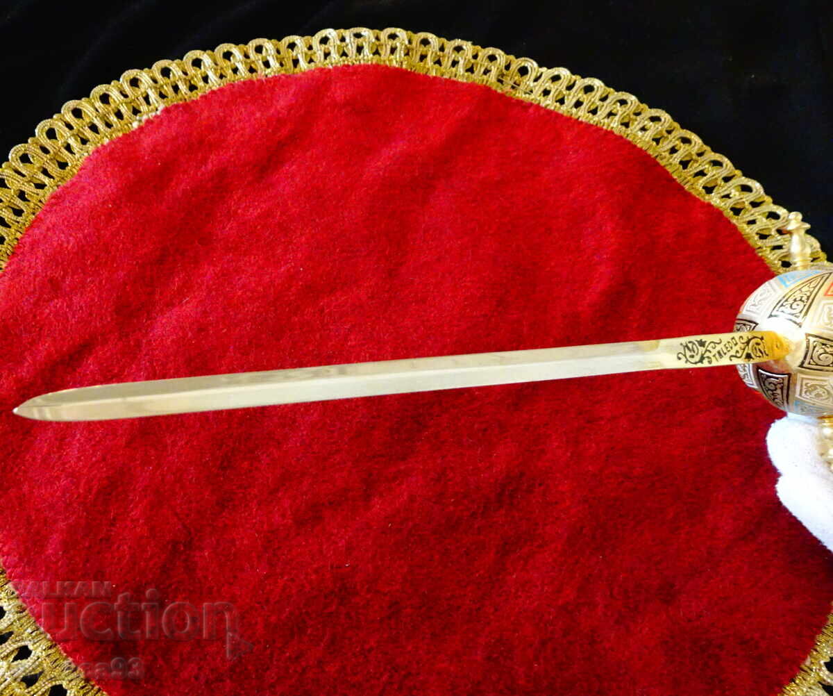 Toledo sabie, pumnal, spadă 26 cm, aur, ornamente - 5 Toledo sabie, pumnal, spadă 26 cm, aur, ornamente - 5
