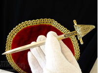 Toledo sabie, pumnal, cuțit de scrisori 17 cm, aur, ornamente