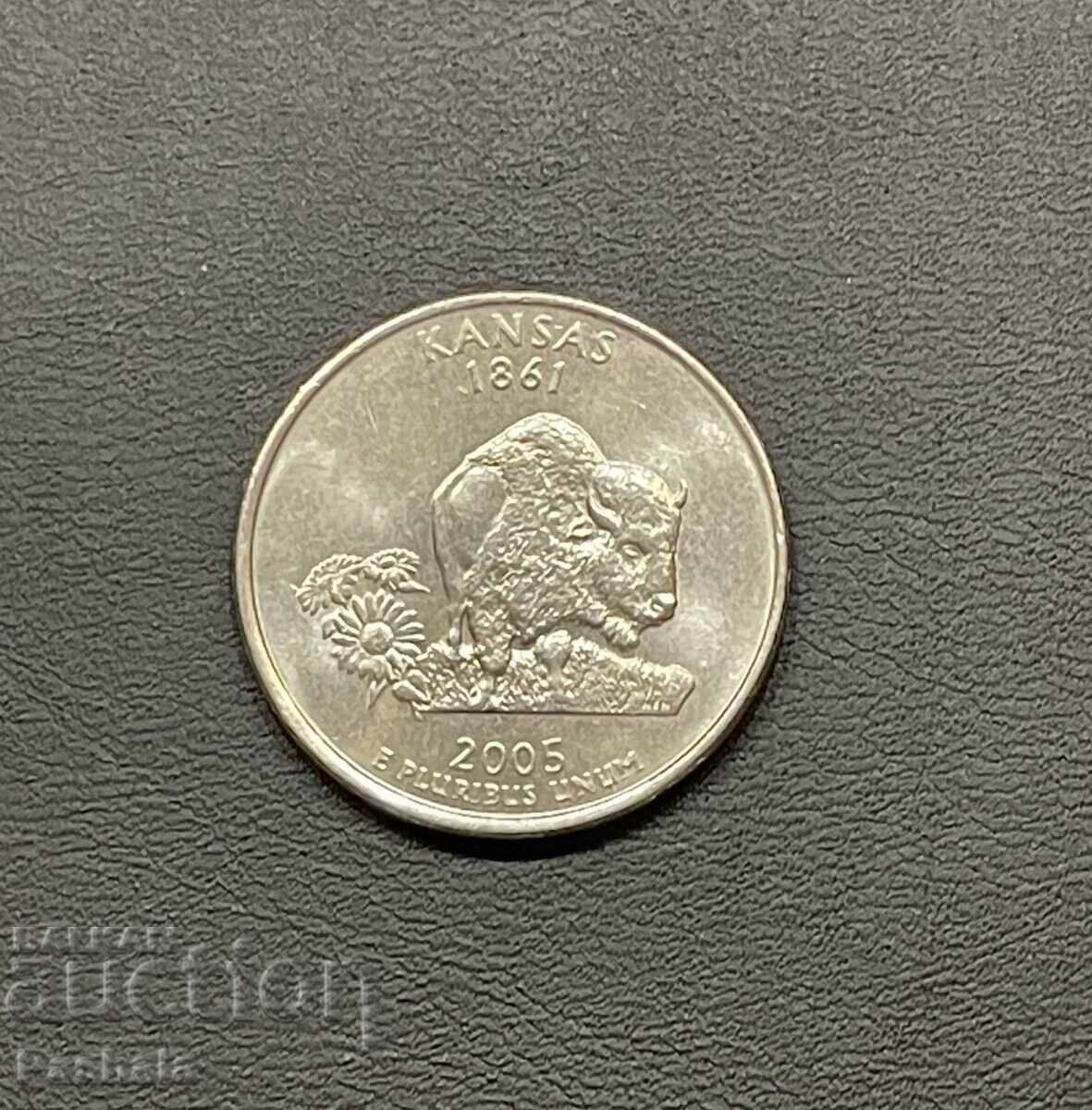 ΗΠΑ 25 σεντ 2005 ΚANSAS