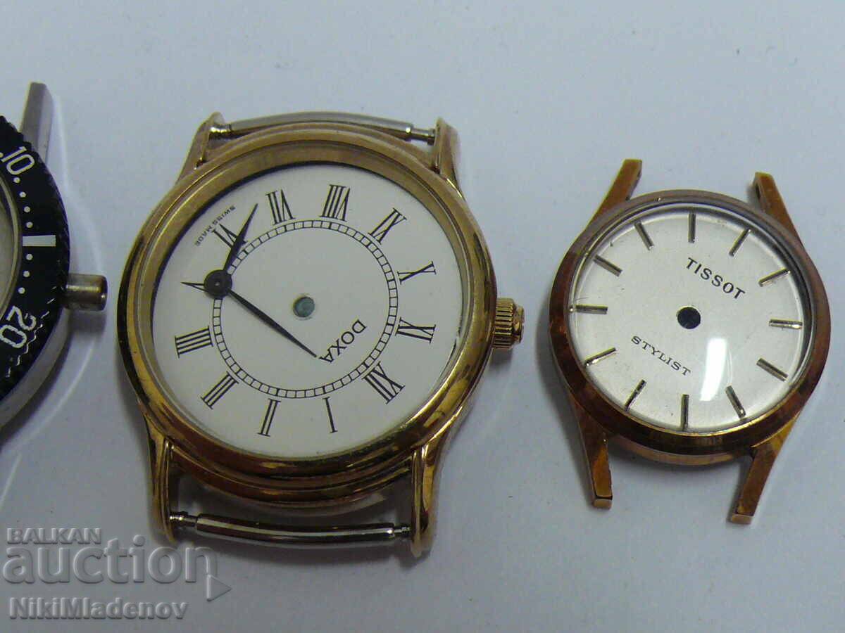 Λοτ θηκών για χειροποίητα ρολόγια, TISSOT, DOXA επιχρυσωμένα με τιμή 19.99 BGN | € 10.22 Λοτ θηκών για χειροποίητα ρολόγια, TISSOT, DOXA επιχρυσωμένα με τιμή 19.99 BGN | € 10.22