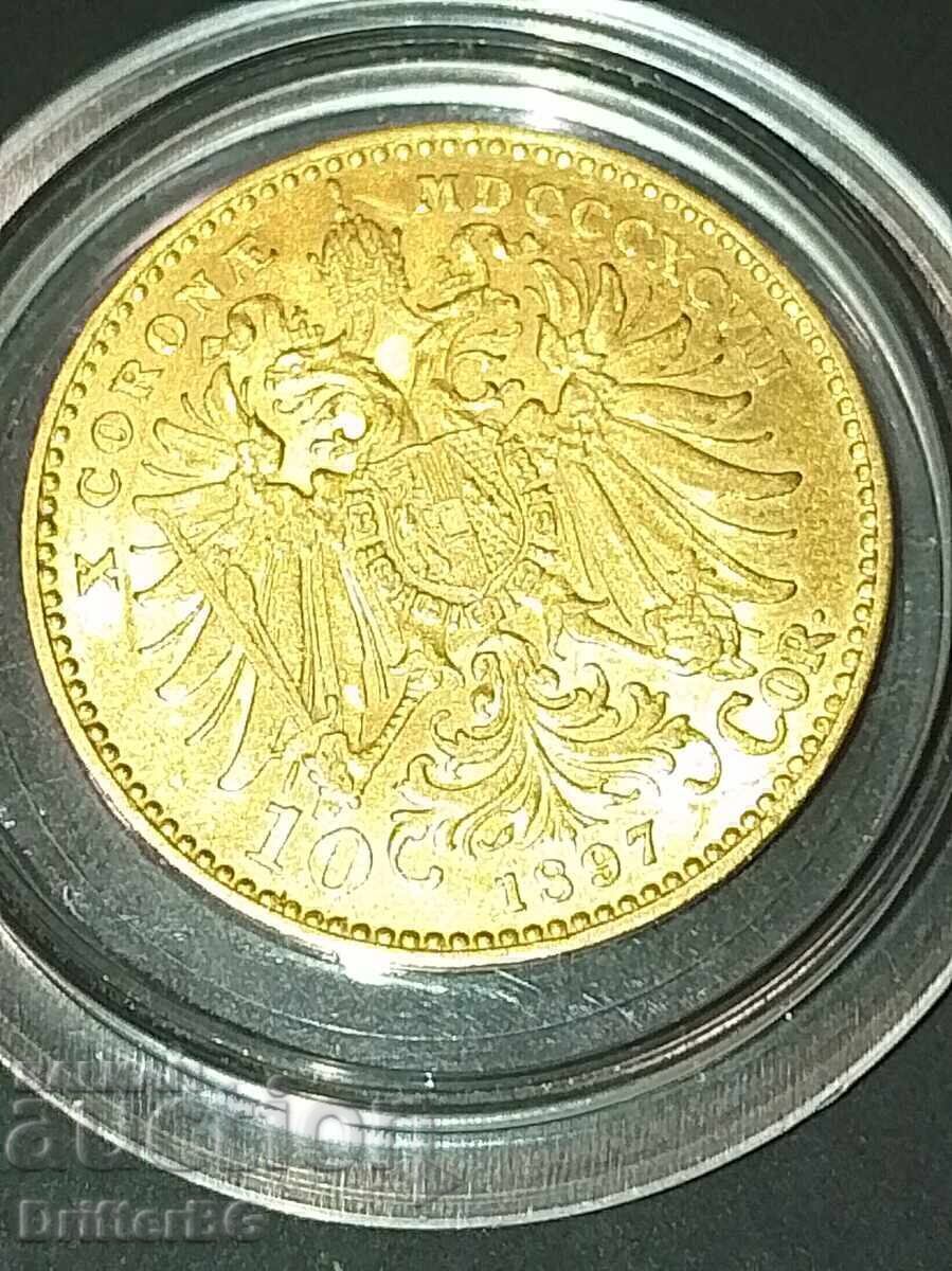 10 корона Австрия,1897