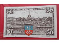 Банкнота-Германия-С.Рейн-Вестфалия-Уердинген-50 пфенига 1921